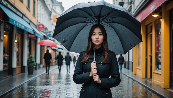Parapluies femme : élégance et protection sous la pluie